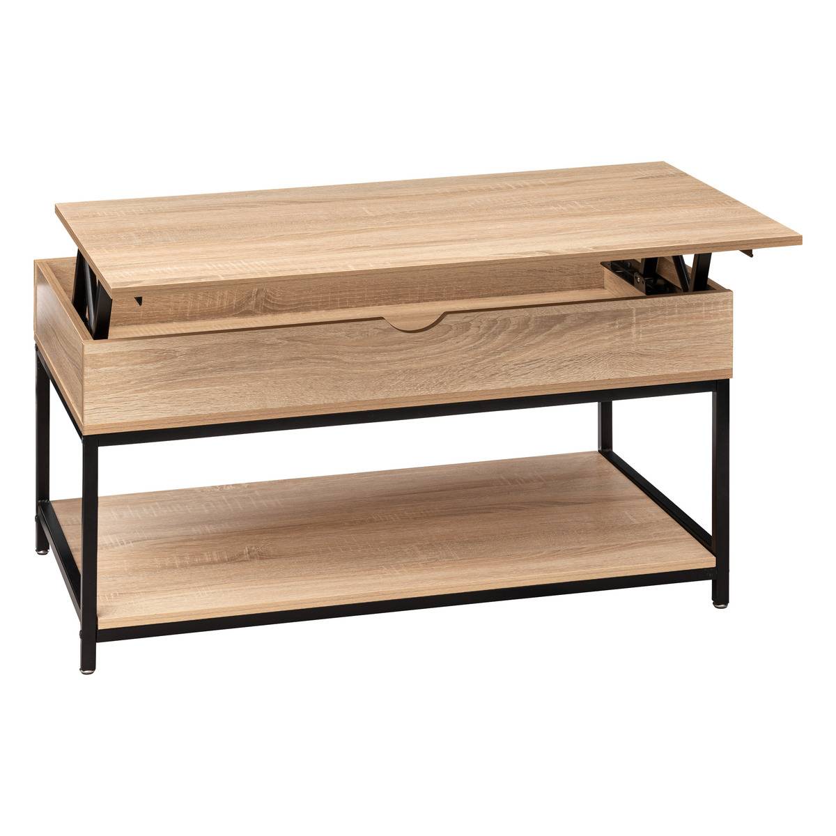 Table basse plateau relevable avec rangement ALIAJ beige, 5FIVE SIMPLY SMART