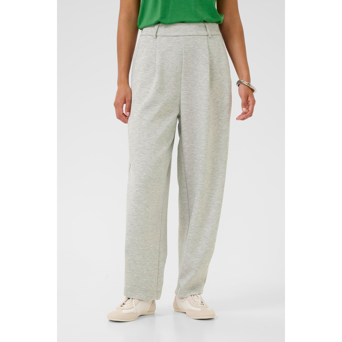 Pantalon casual gris light grey melange, CULTURE