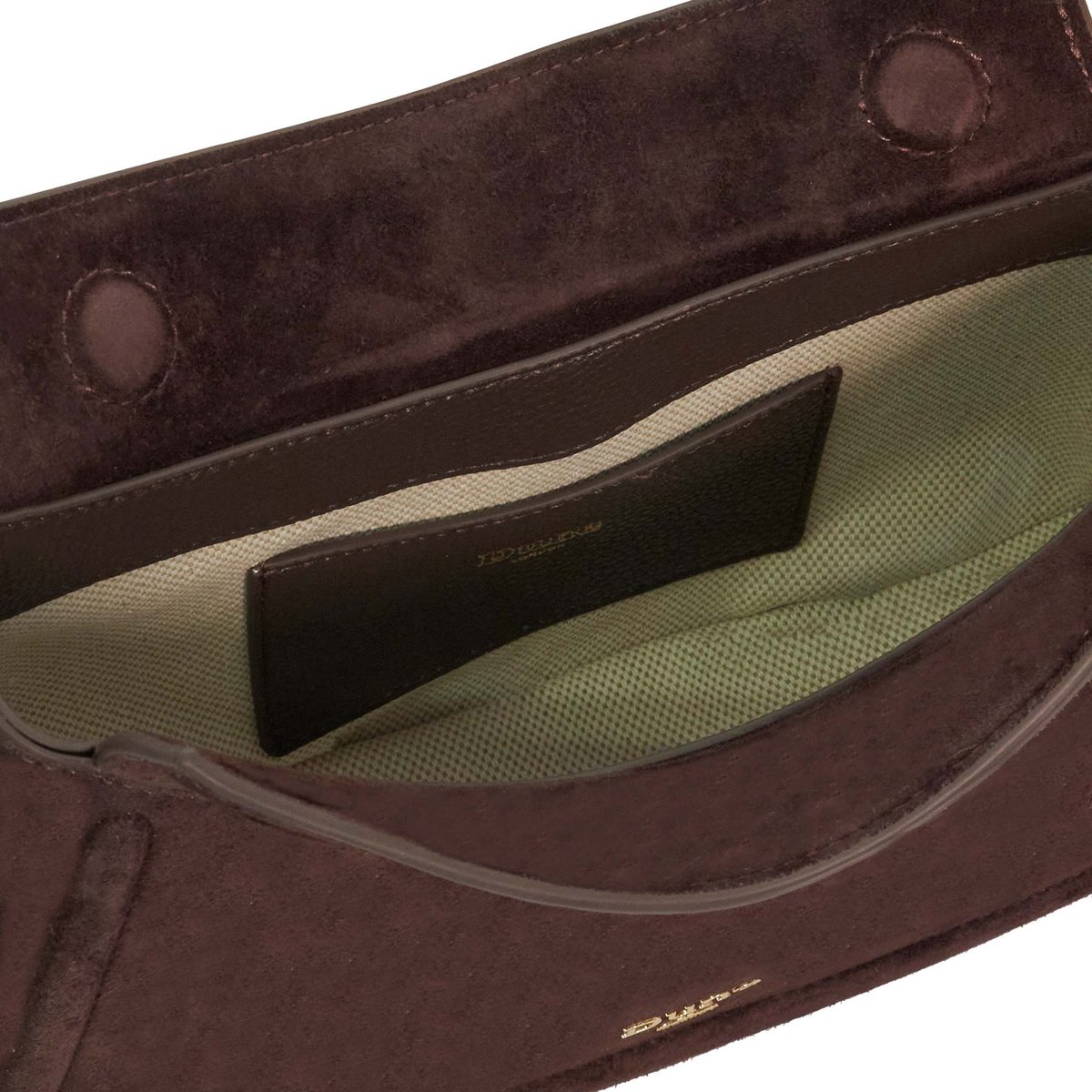 Sac à bandoulière sculptural - DEPENDENT brown-suede, DUNE LONDON