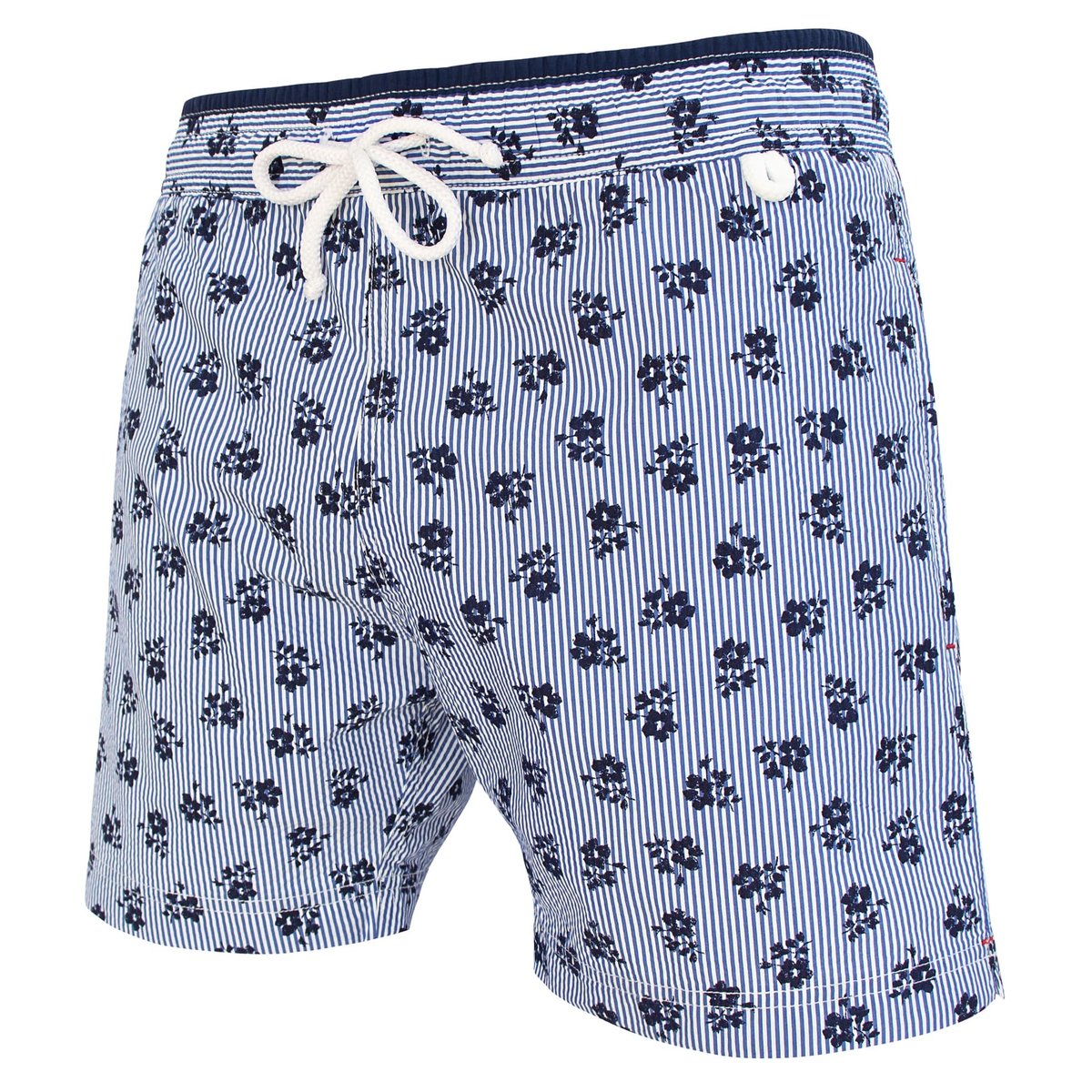 Short de bain NEWJIM 703 Estamp bleu, LES LOULOUS DE LA PLAGE
