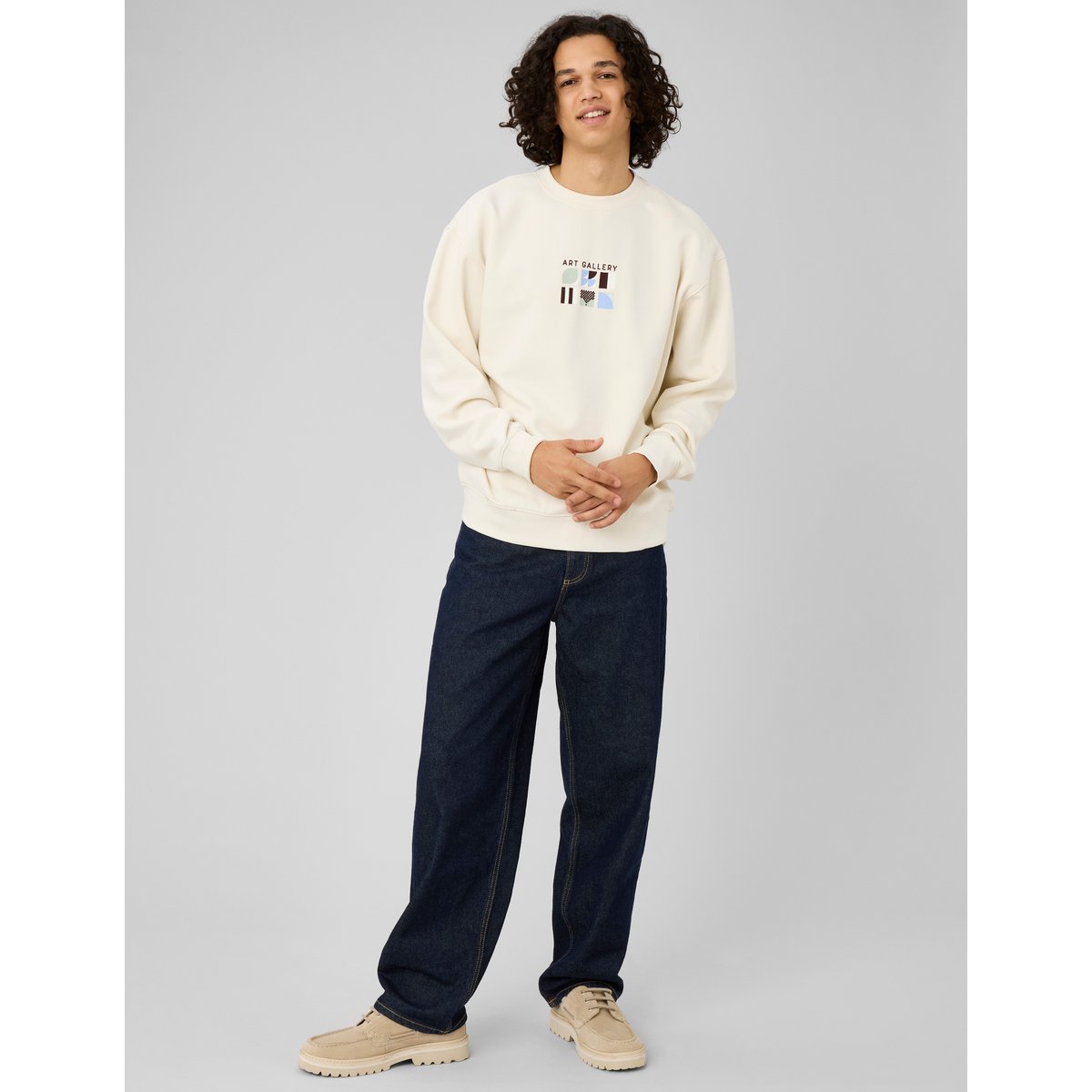 Sweat imprimé poitrine naturel, BZB