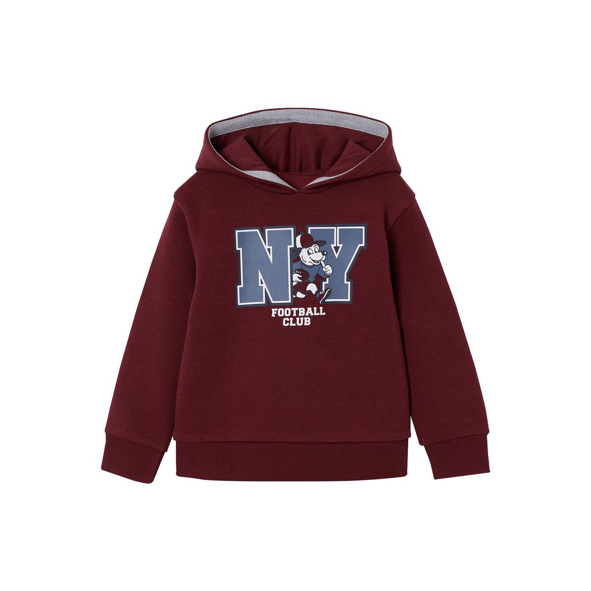 Ensemble sport à capuche bordeaux, VERTBAUDET