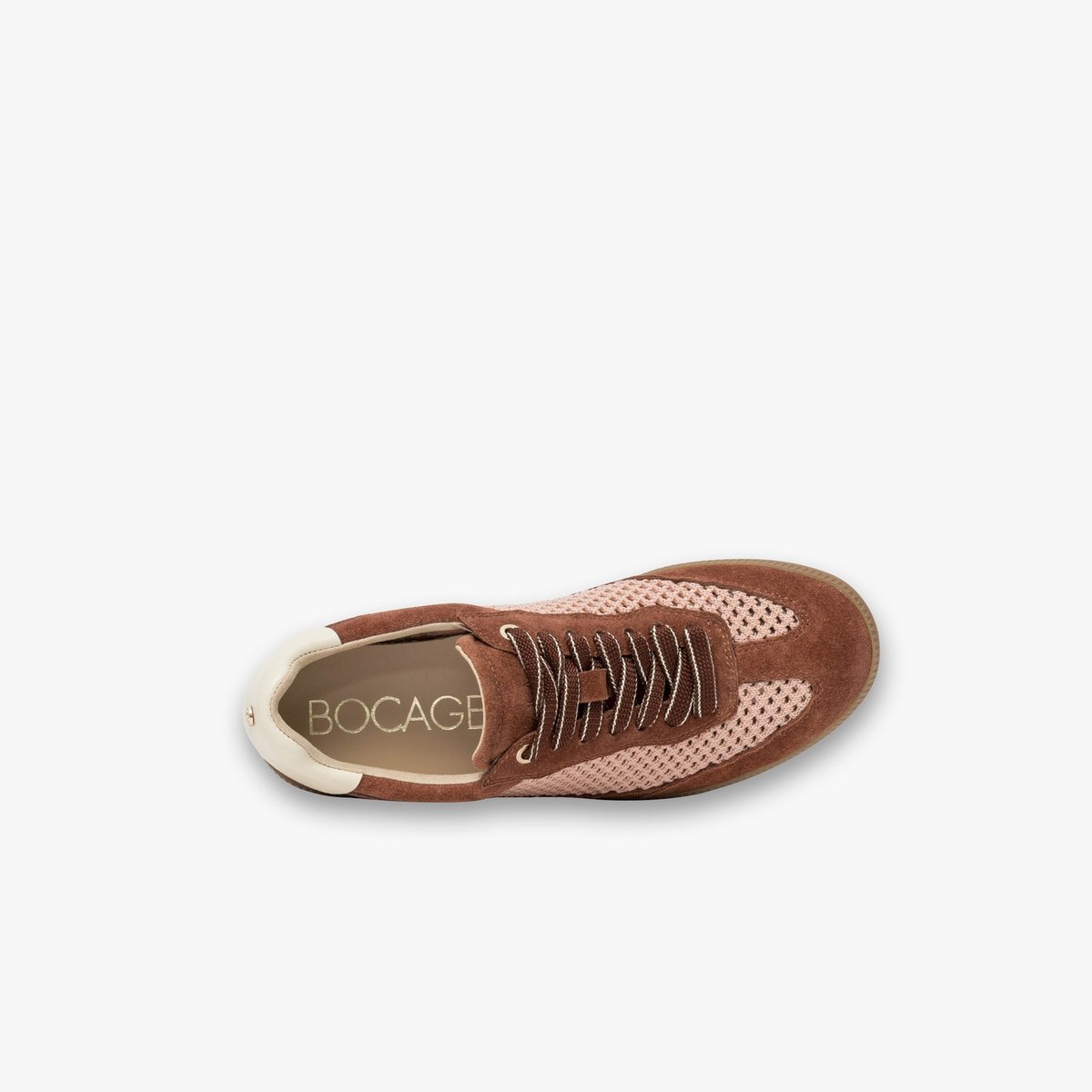 Basket en cuir LORISS rouge bordeaux, BOCAGE