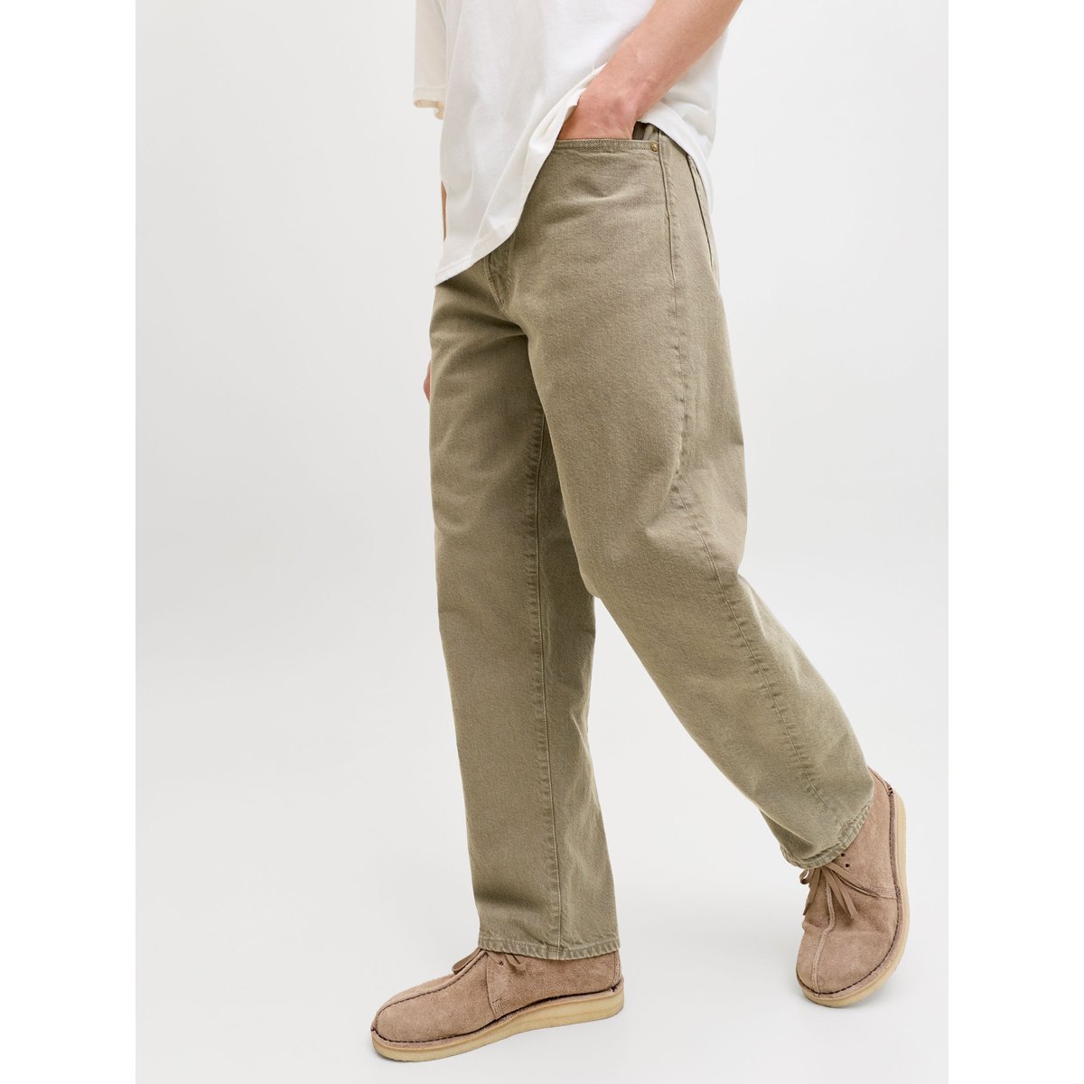 Jean À Coupe Loose covert green, JACK & JONES