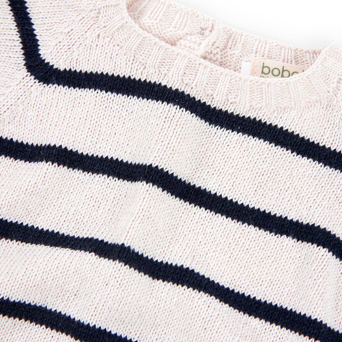 Pull à rayures pour bébé blanc, BOBOLI