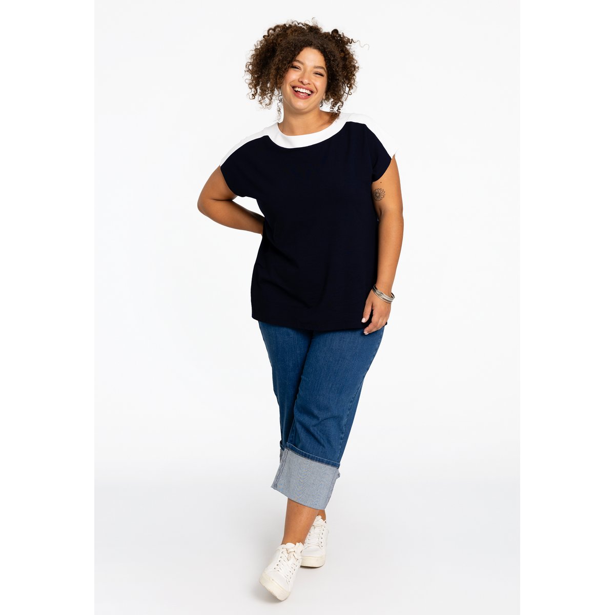 Tunique imprimée bleu, YOEK