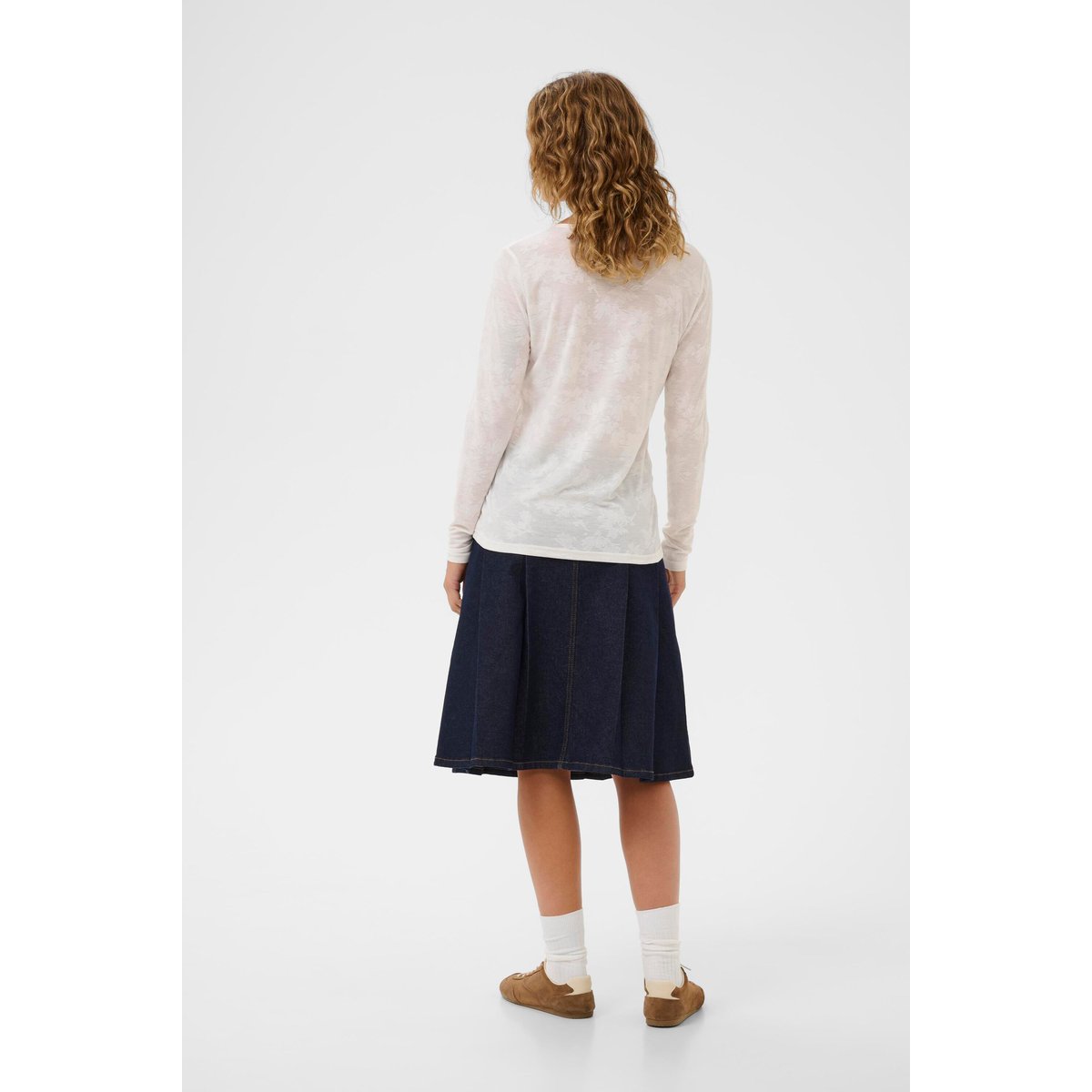 T-shirt à manches longues blanc snow white, CREAM
