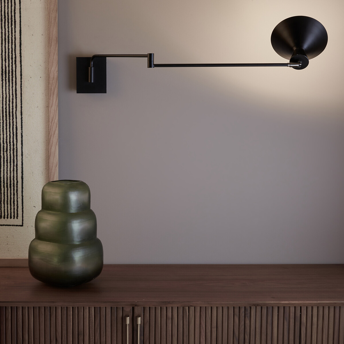 Voltige Contemporary Articulated Metal Wall Light black, AM.PM