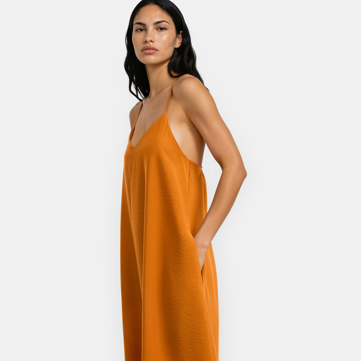 Maxi Cami Dress camel brown, LA REDOUTE COLLECTIONS