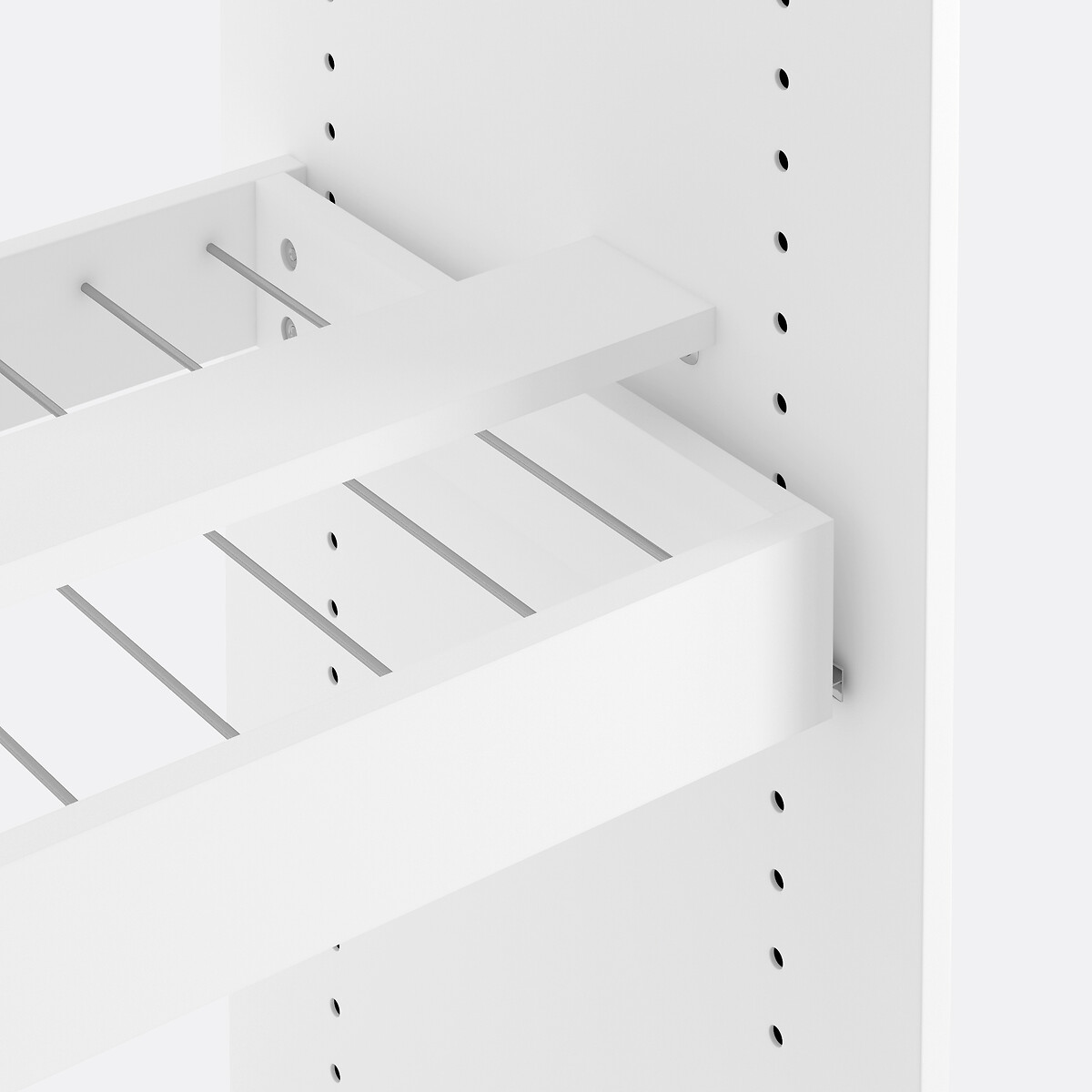 Module dressing, penderie + porte pantalons, Build blanc, LA REDOUTE INTERIEURS
