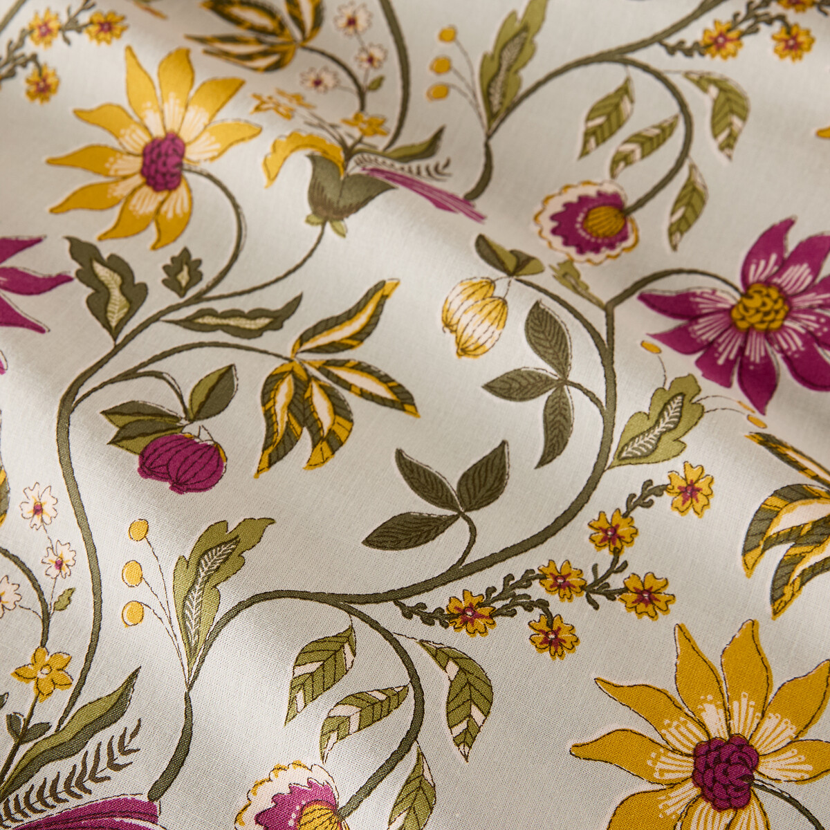 Funda de almohada de algodón lavado, estampado de flores, HARNEY estampado de flores, LA REDOUTE INTERIEURS