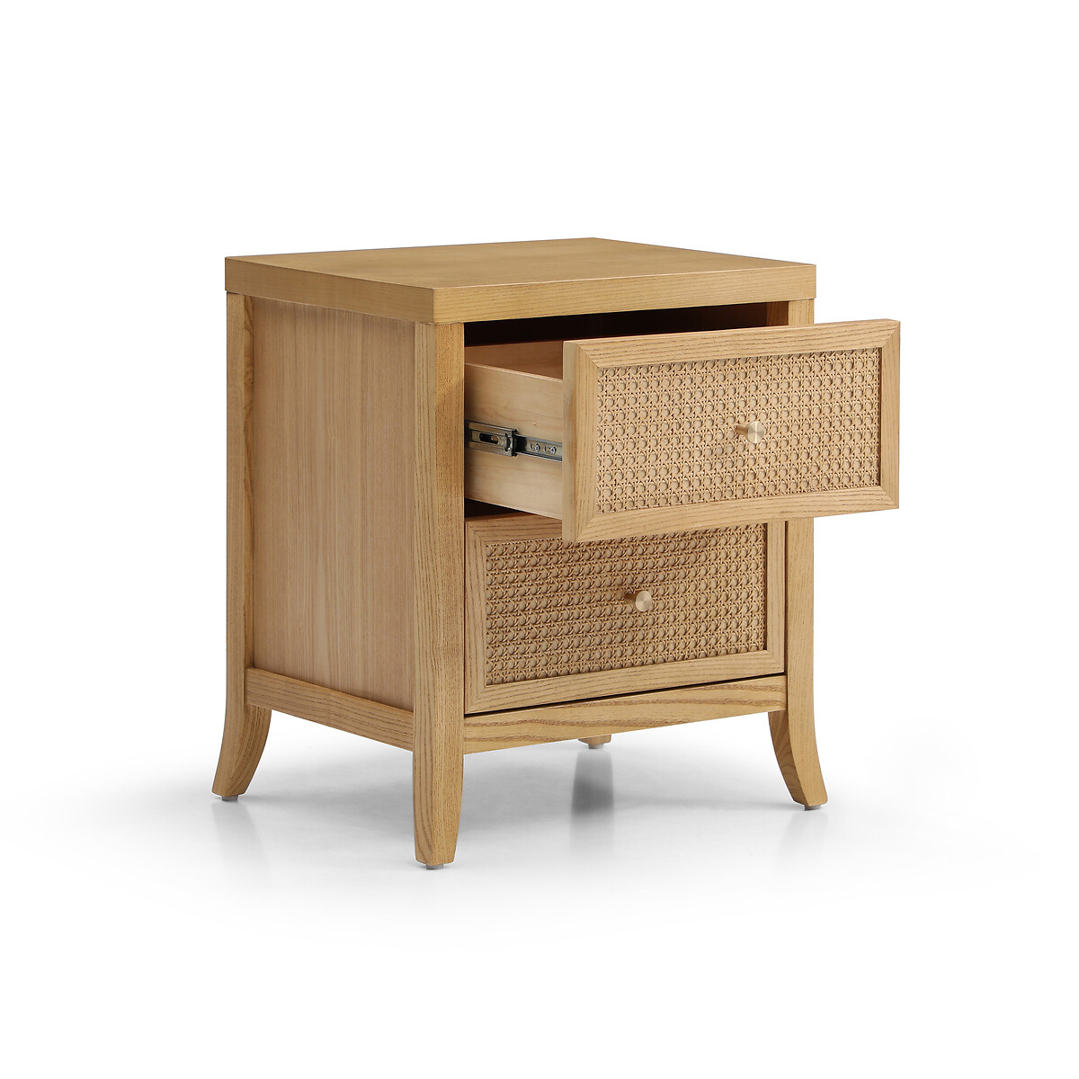 Noah Rattan 2 Drawer Bedside Table natural, SO'HOME