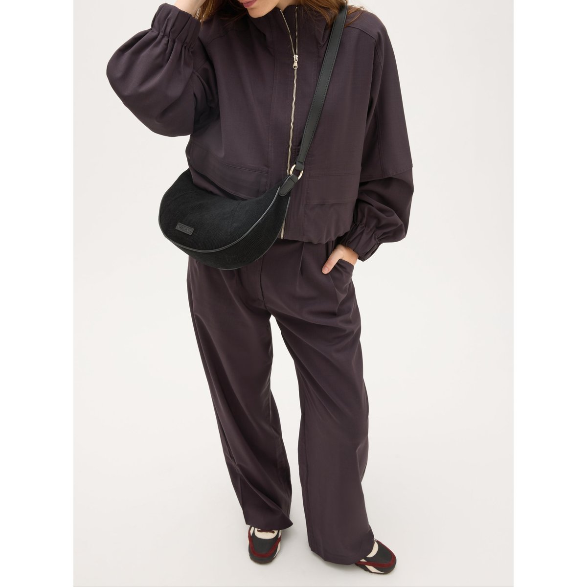 Sac banane demi lune CARO noir, VANESSA WU