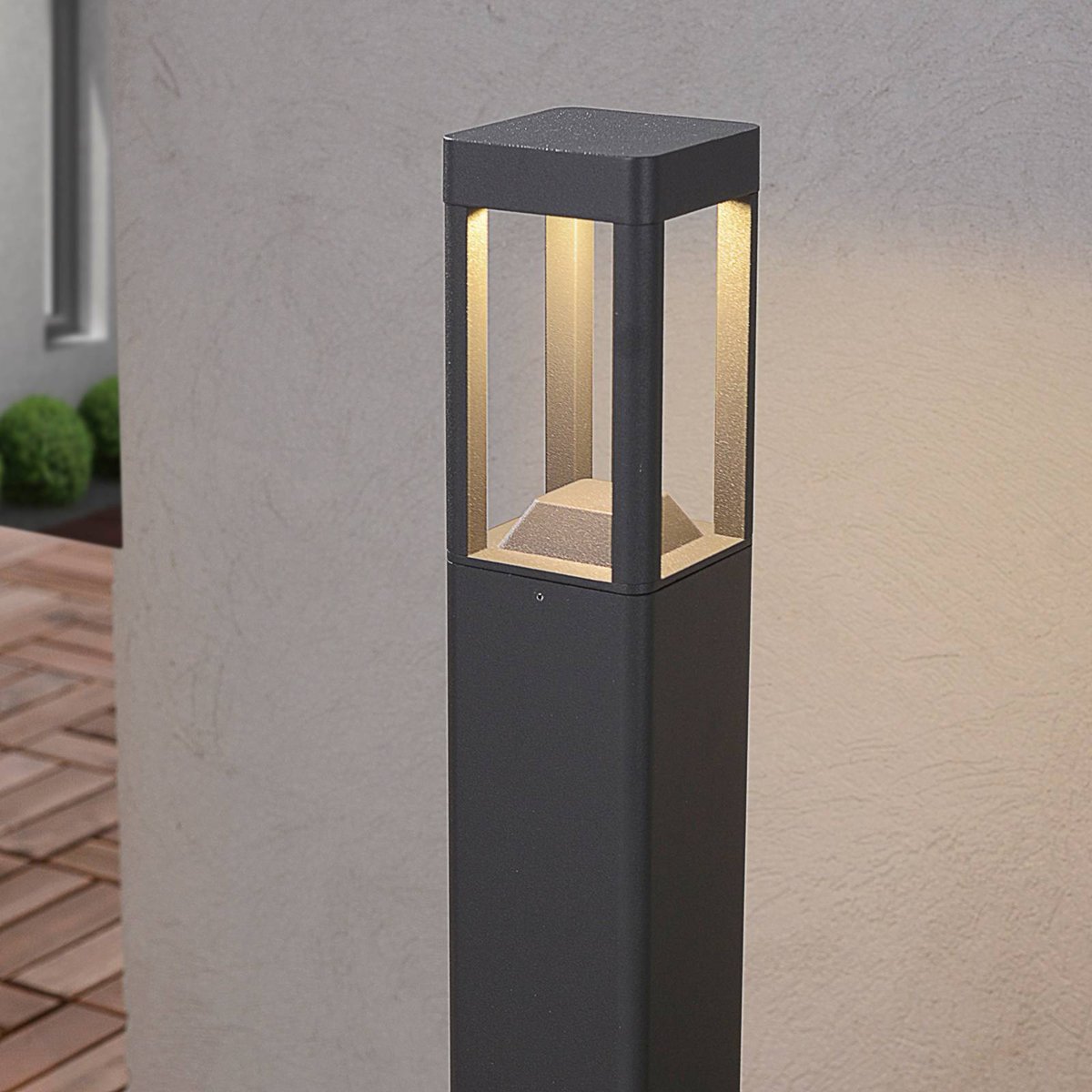 Luminaire extérieur en aluminium moderneLED anthracite, LUCANDE
