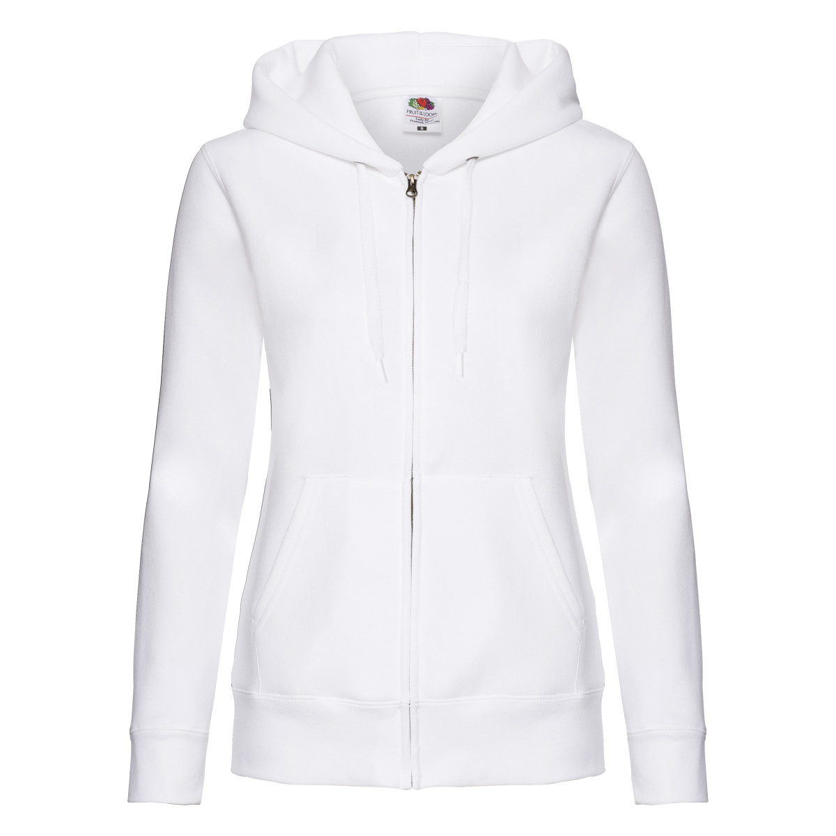 Sweat à capuche PREMIUM blanc, FRUIT OF THE LOOM