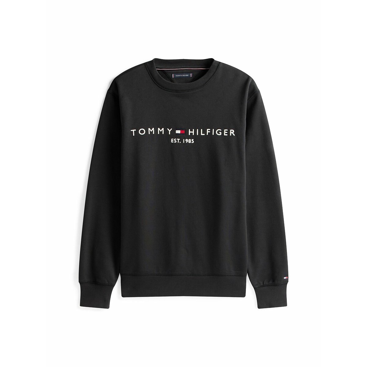 Sweat col rond Tommy Logo noir, TOMMY HILFIGER