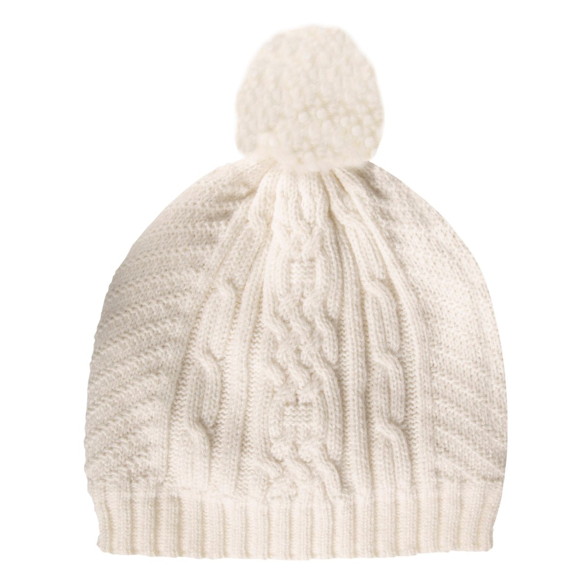 Bonnet en torsades travaillées blanc, ISOTONER
