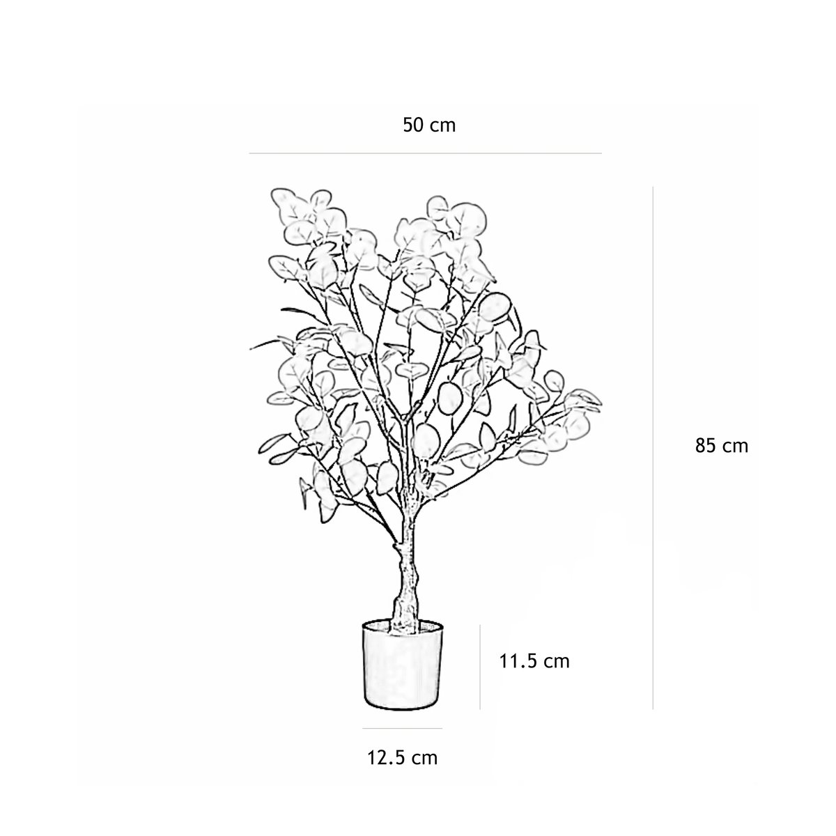 Eucalyptus artificiel 85cm autres, LIGNE DECO