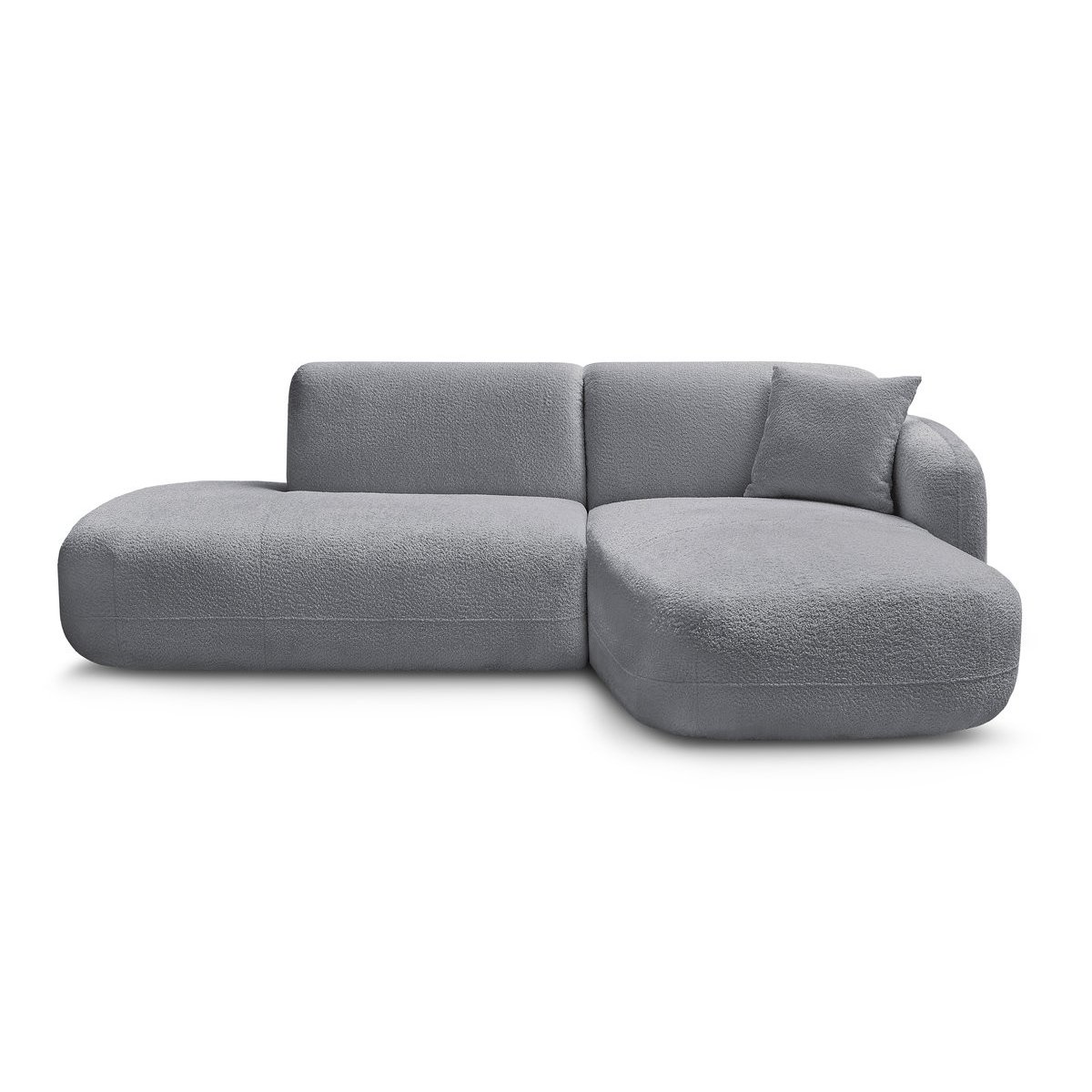 Canapé modulable 3 places en tissu chenille, ANDA gris, BOBOCHIC