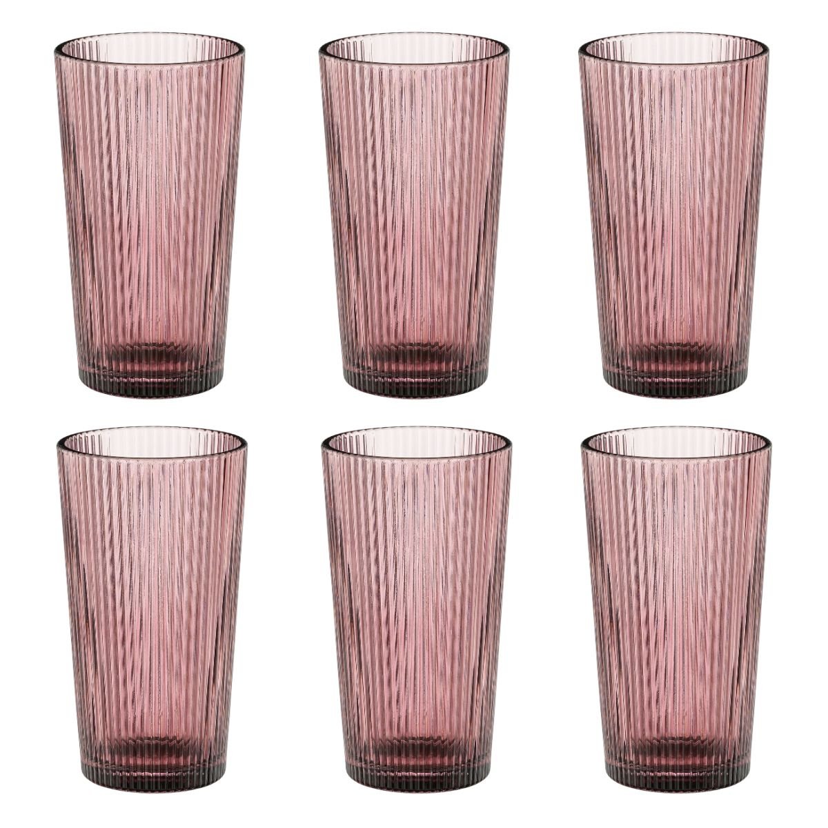 Verre à boire long GRIGIO rose, MICA DECORATIONS