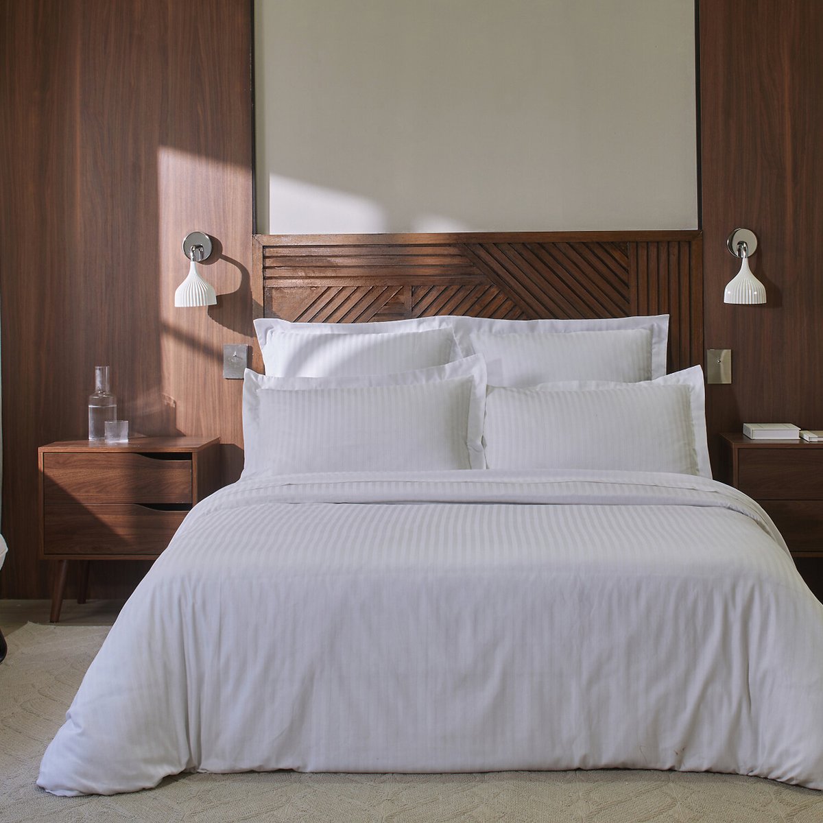 housse de couette coton imprimés, amboise blanc blanc, C DESIGN HOME TEXTILE