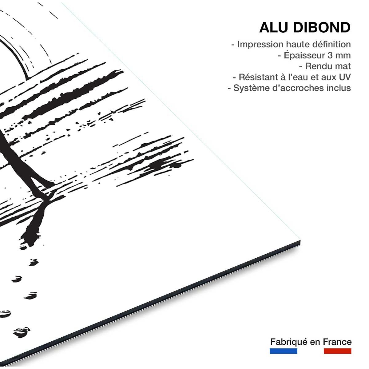 Tableau surfeuse sunset tableau alu dibond, HEXOA