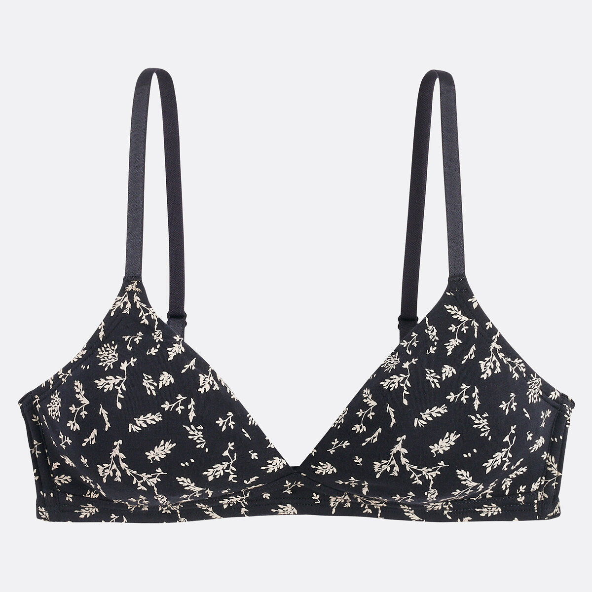 Soutien-gorge triangle sans armatures imprimé imprimé feuillage, LA REDOUTE COLLECTIONS