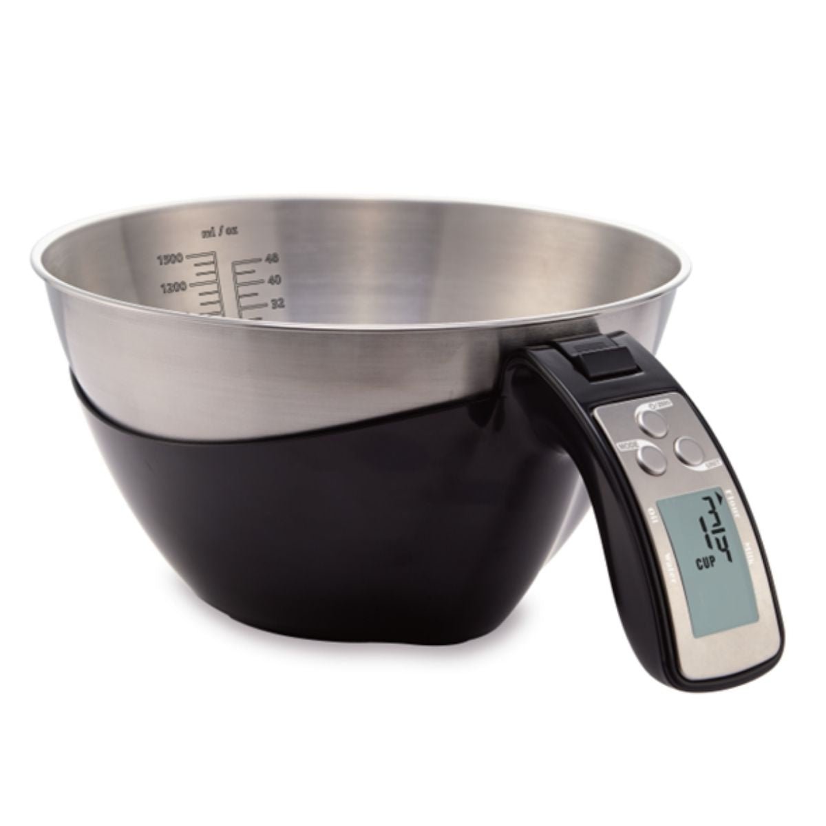 Balance de cuisine avec bol inox détachable noir,inox, FACKELMANN