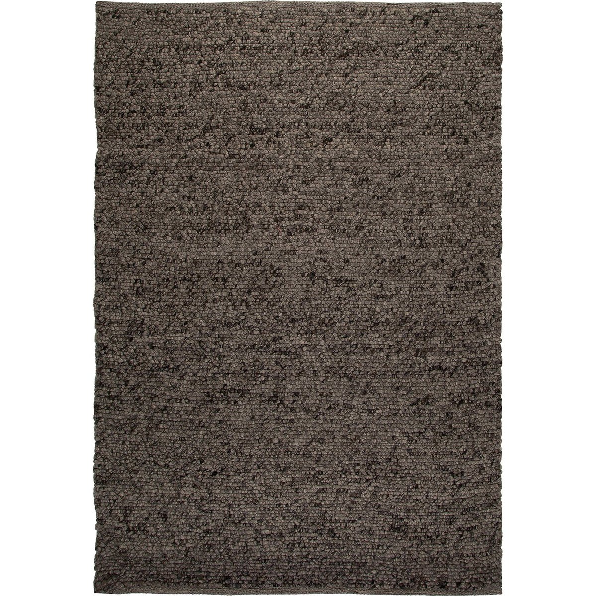 Tapis rectangulaire en laine tissé main gris anthracite graphit chiné, ARTE ESPINA