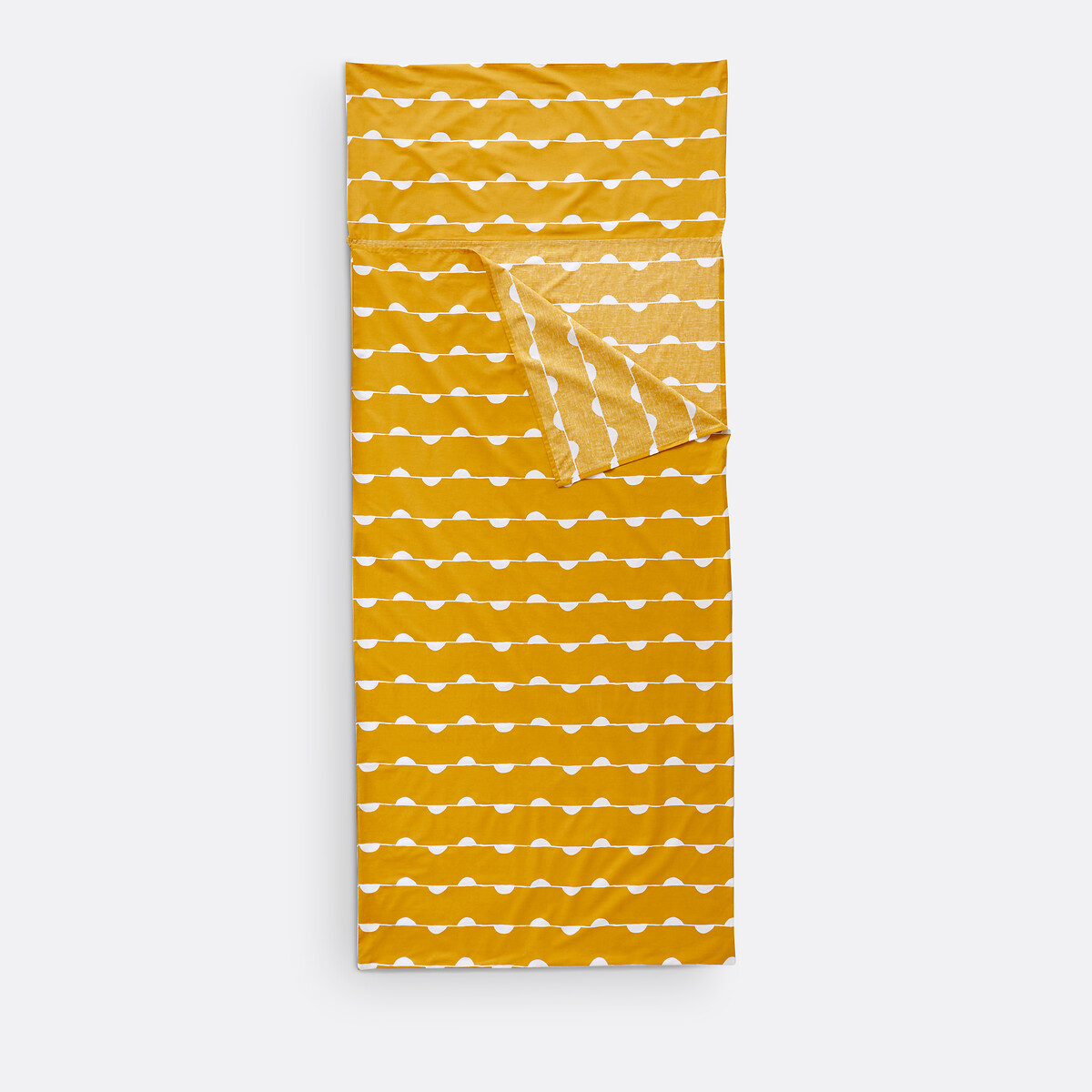 Saco de dormir 100% algodón, Irun estampado amarillo/blanco, LA REDOUTE INTERIEURS
