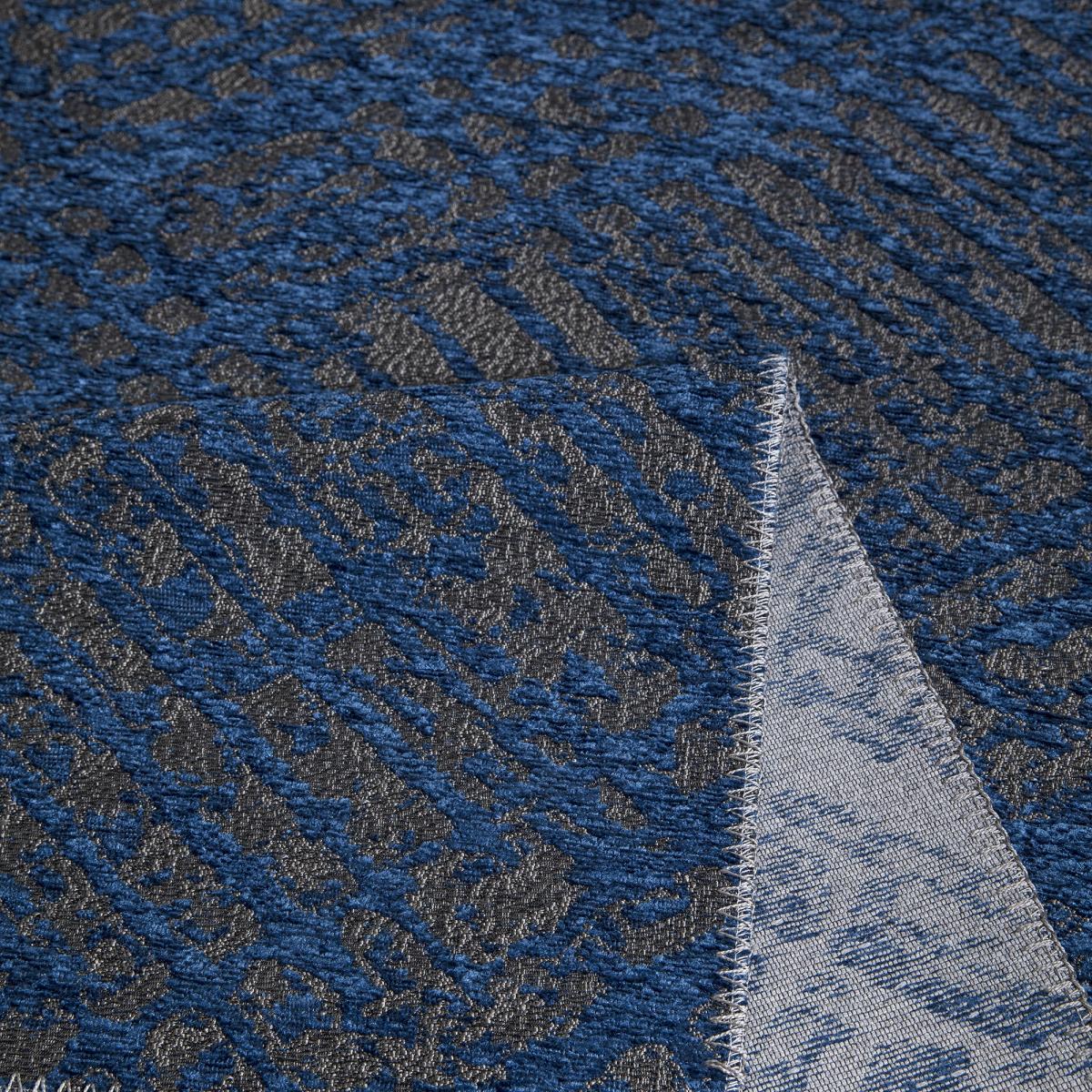 Tapis pour une chambre ou une entrée tissé motif faux uni TEREMINDE bleu, gris, UN AMOUR DE TAPIS