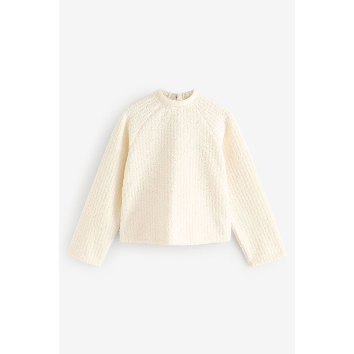 Pull ras du cou avec nœud dans le dos écru, NEXT