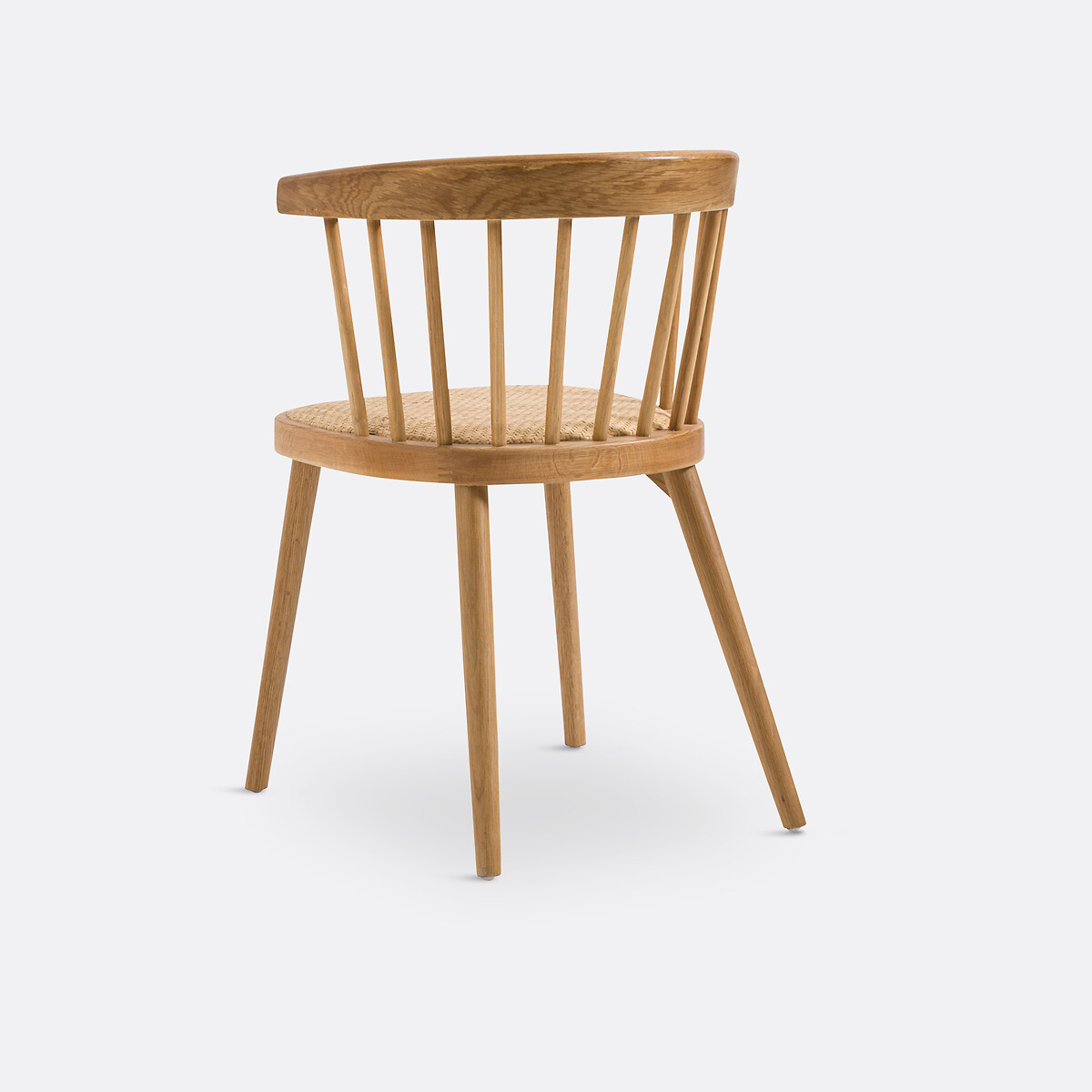 Sillón de mesa de roble y ratán Portman roble medio, LA REDOUTE INTERIEURS