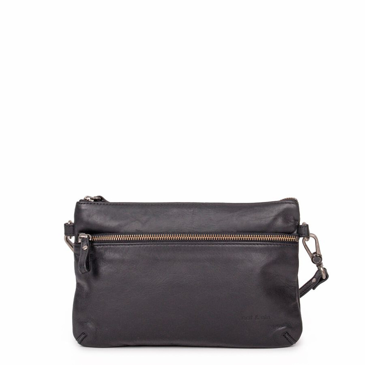 Sac à bandoulière en cuir VICKY noir, NAT & NIN