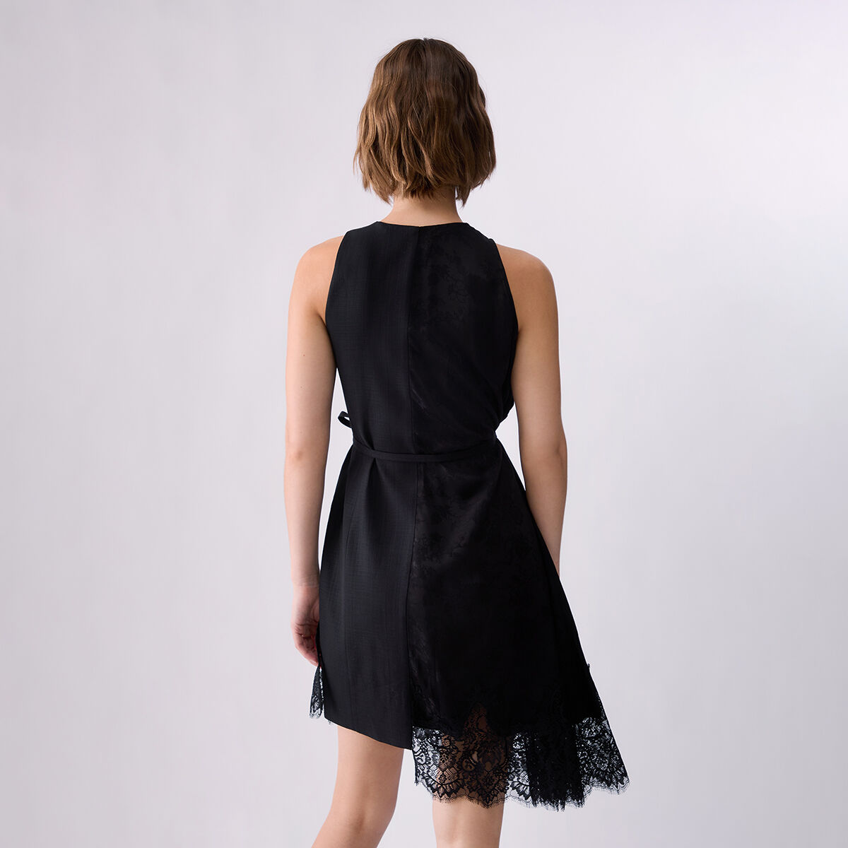 Robe courte en jacquard noir, LIU JO