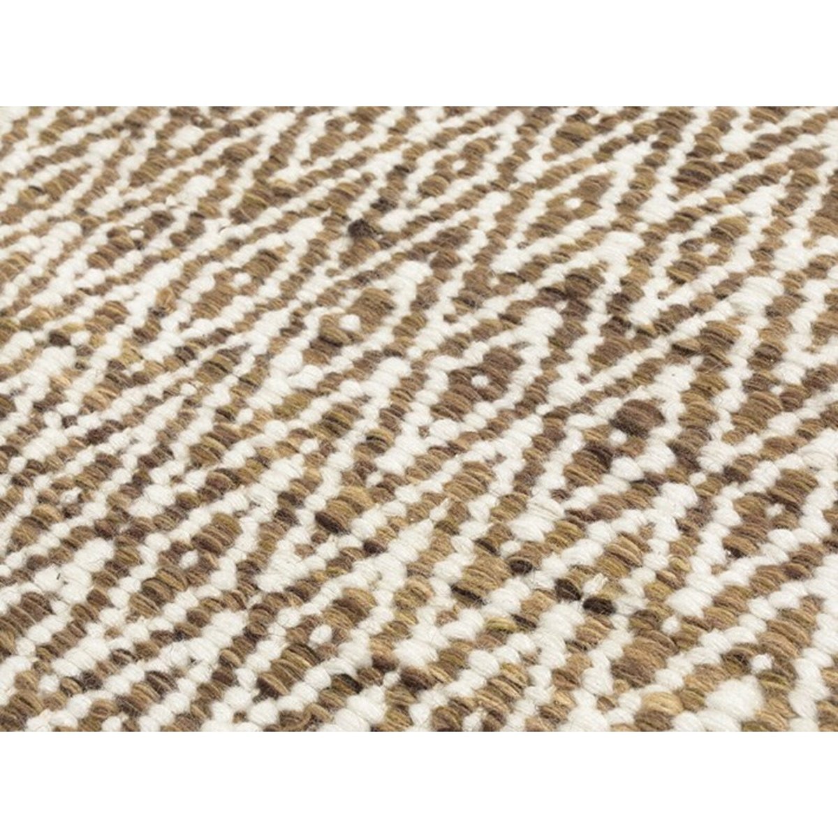 Tapis rectangulaire en laine MICMAC marron, RECOLLECTION