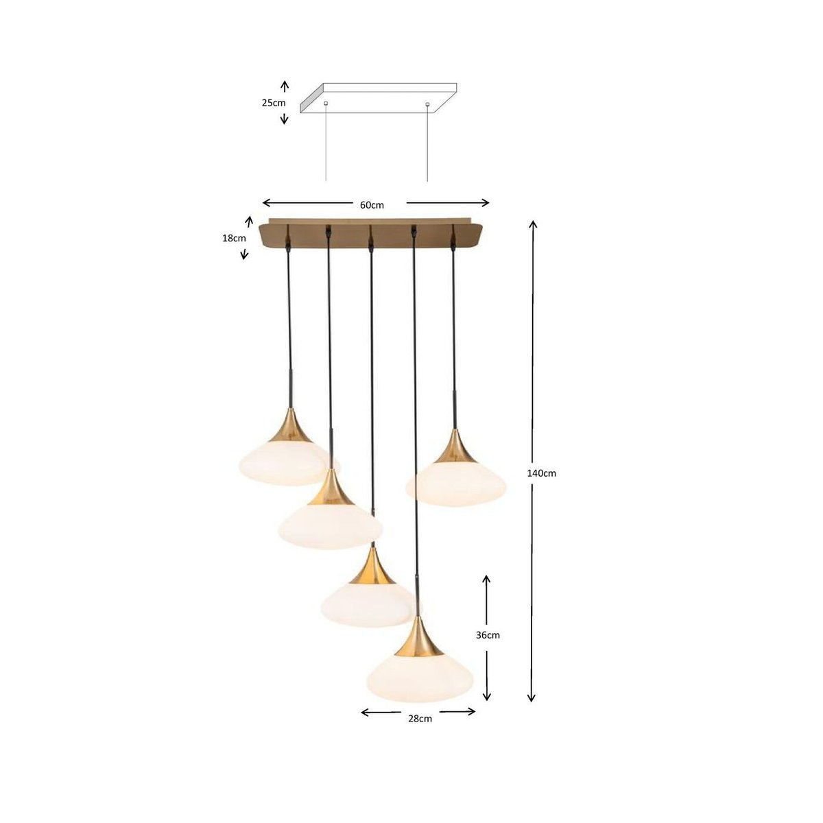 Suspension en verre, GOCCE or, KARE DESIGN