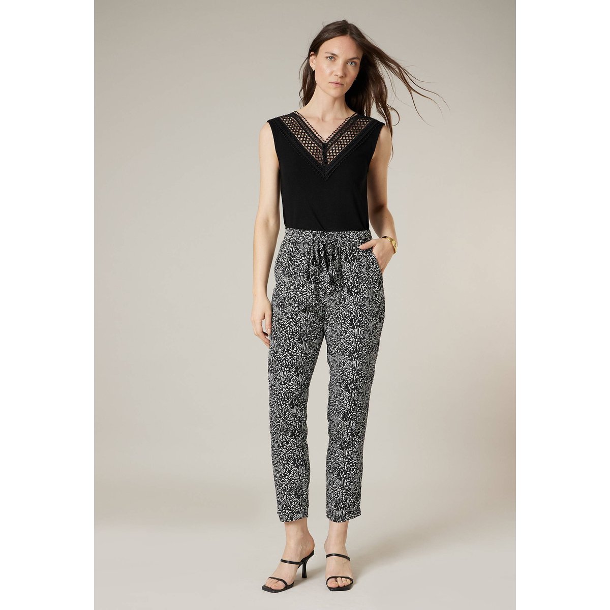 Pantalon cigarette femme EDISIA black, DEELUXE