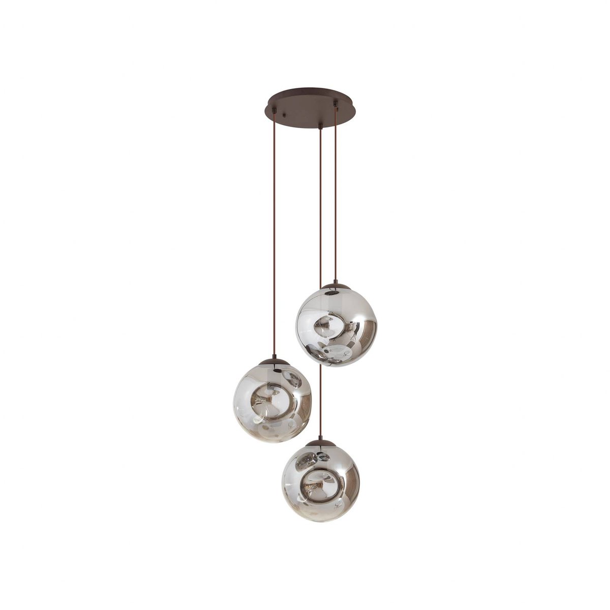 Suspension en verre design, Valentina gris fumée, café, LINDBY
