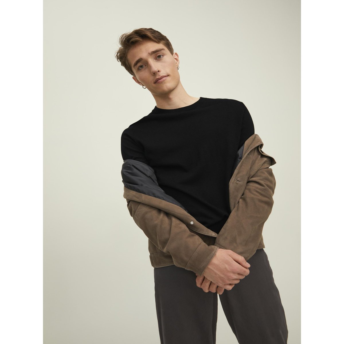 Pull En Maille black 1, JACK & JONES