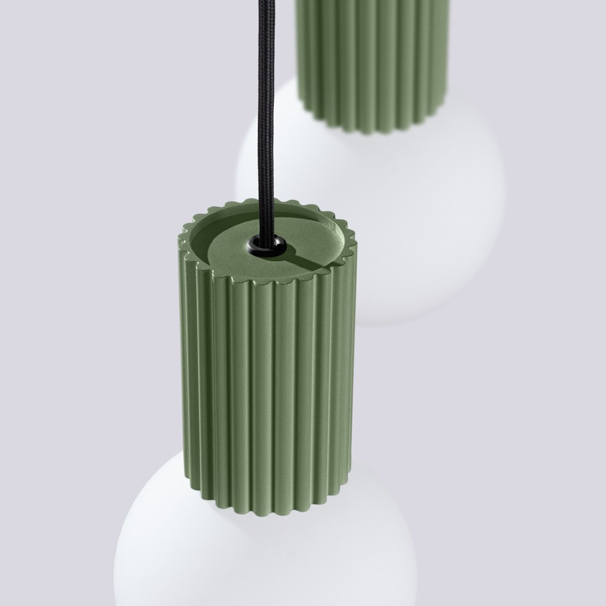 Suspension Aluminium Vert Olive G9 2 Halo vert olive, EDEN