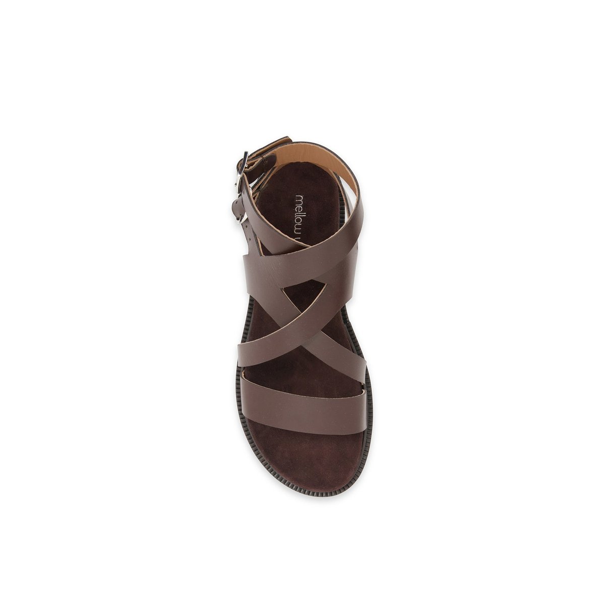 Sandale Plate en cuir SUMMER chocolat, MELLOW YELLOW