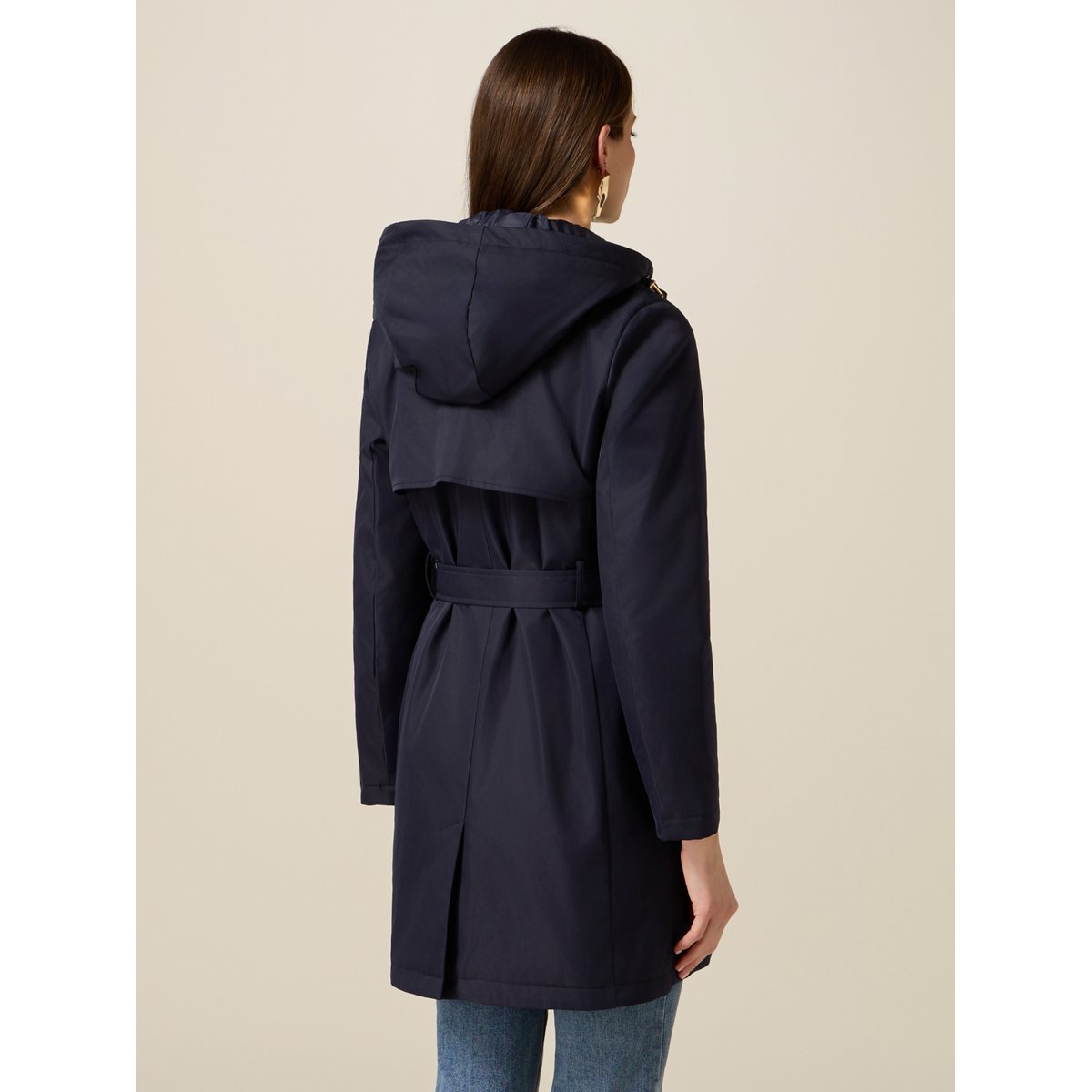 Trench matelassé midi bleu, OLTRE