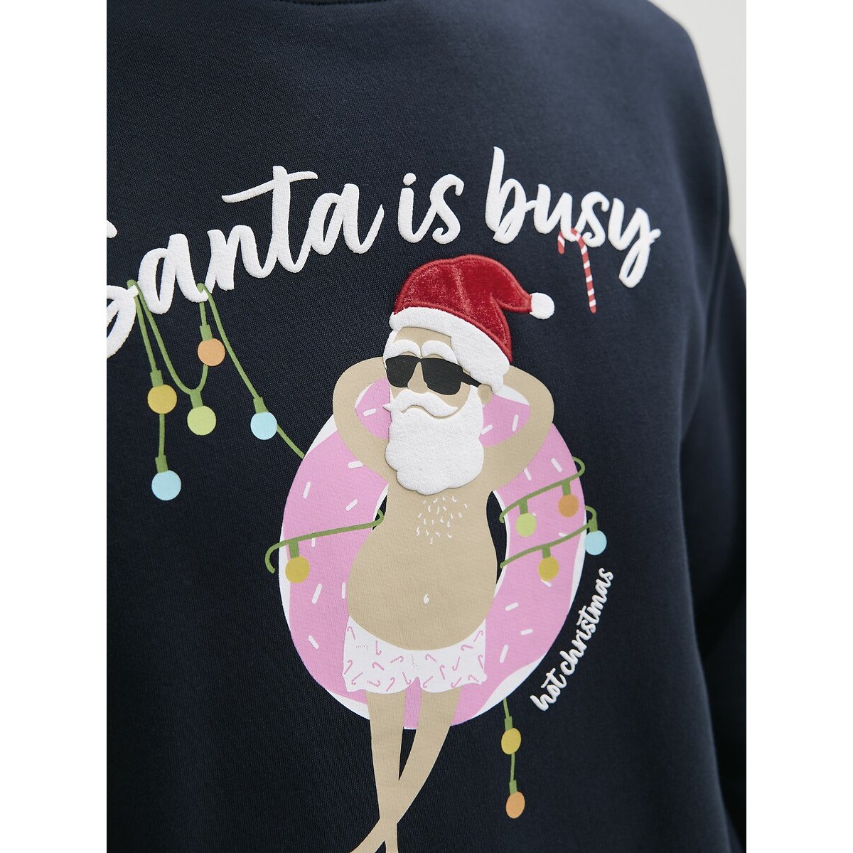 Crew Neck Christmas Sweatshirt navy blue, JACK & JONES