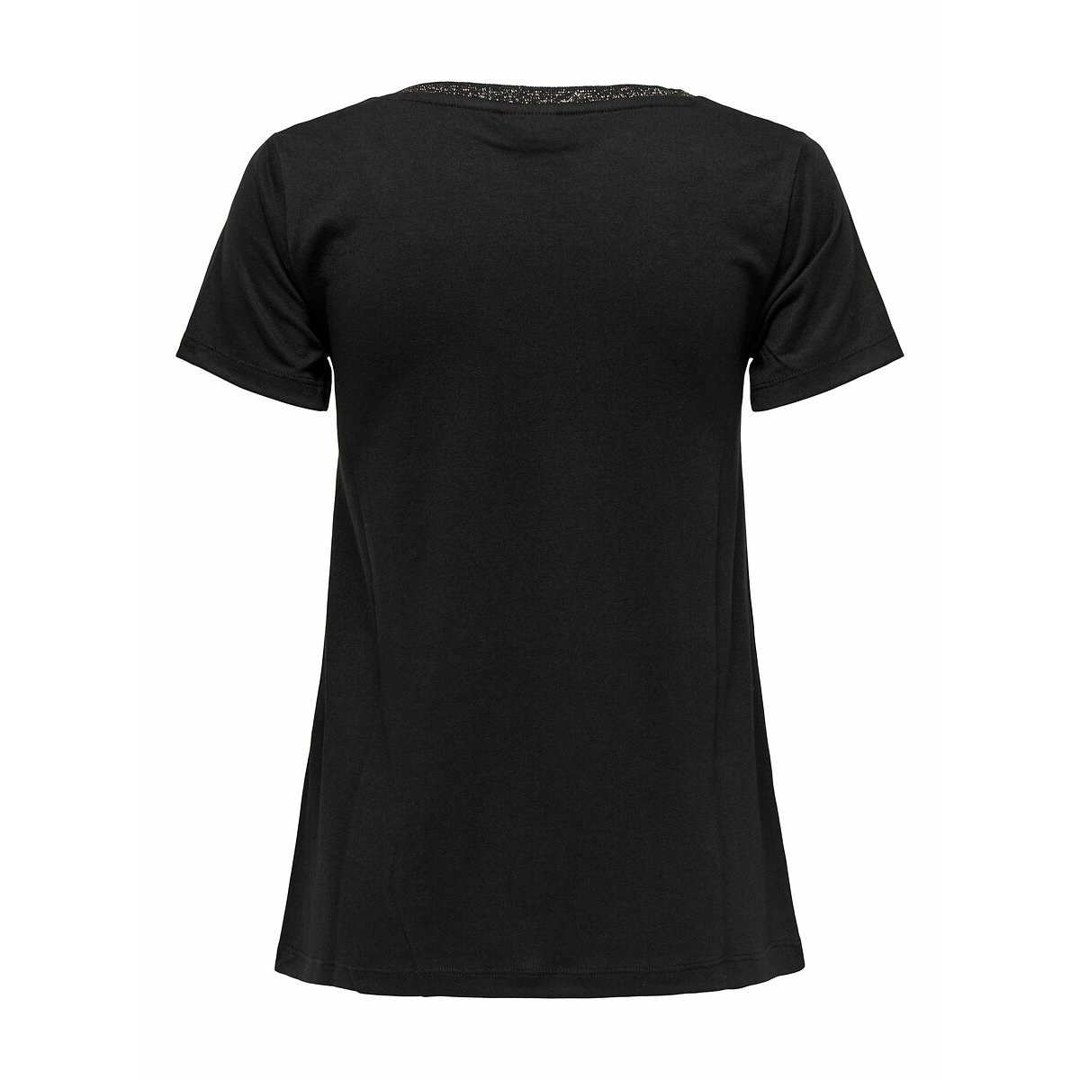 T-shirt con scollo a V nero , JDY