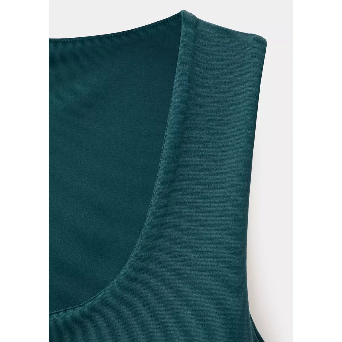 Top à bretelles encolure carrée vert, MANGO TEEN