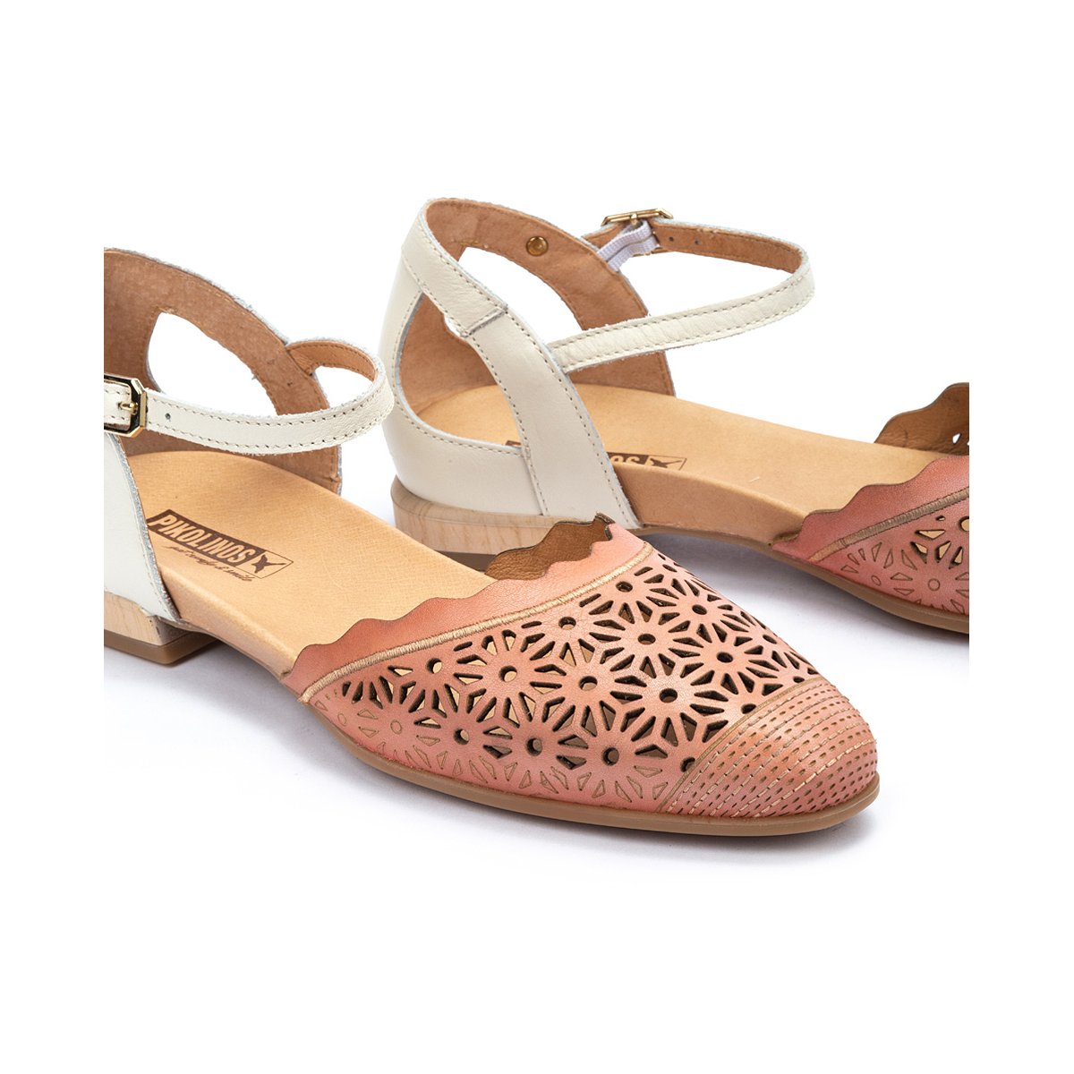Chaussure semi-ouverts cuir Benissa melocoton, PIKOLINOS