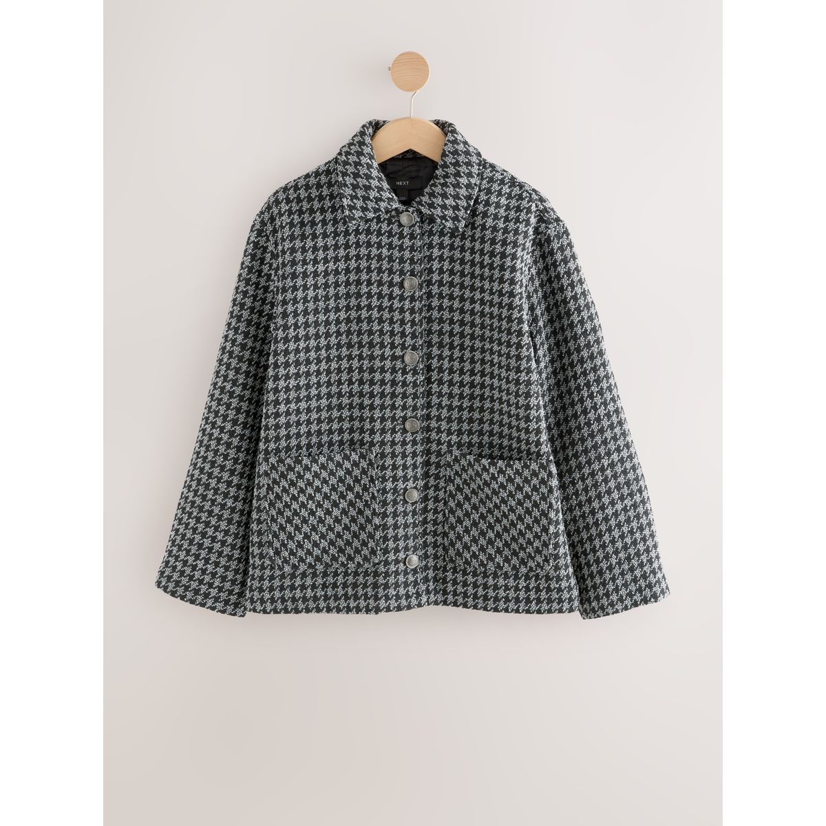 Veste-chemise boutonnée en maille bouclée monochrome, NEXT
