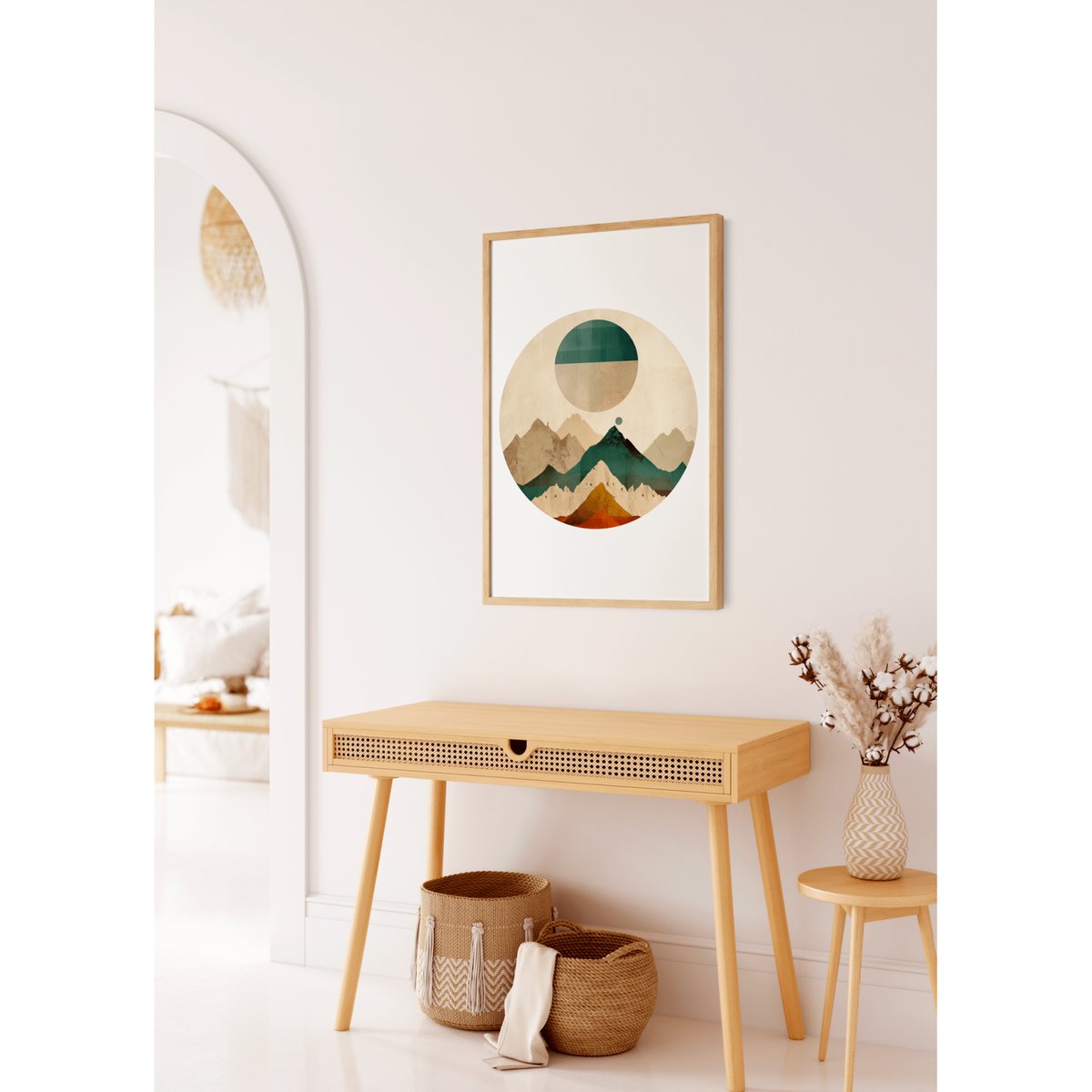 Affiche Abstract Lune 1 blanc, L'AFFICHERIE