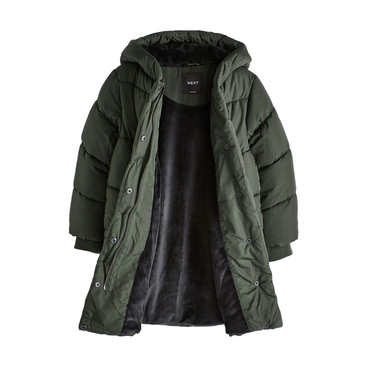 Veste matelassée imperméable à motif chevron vert kaki, NEXT